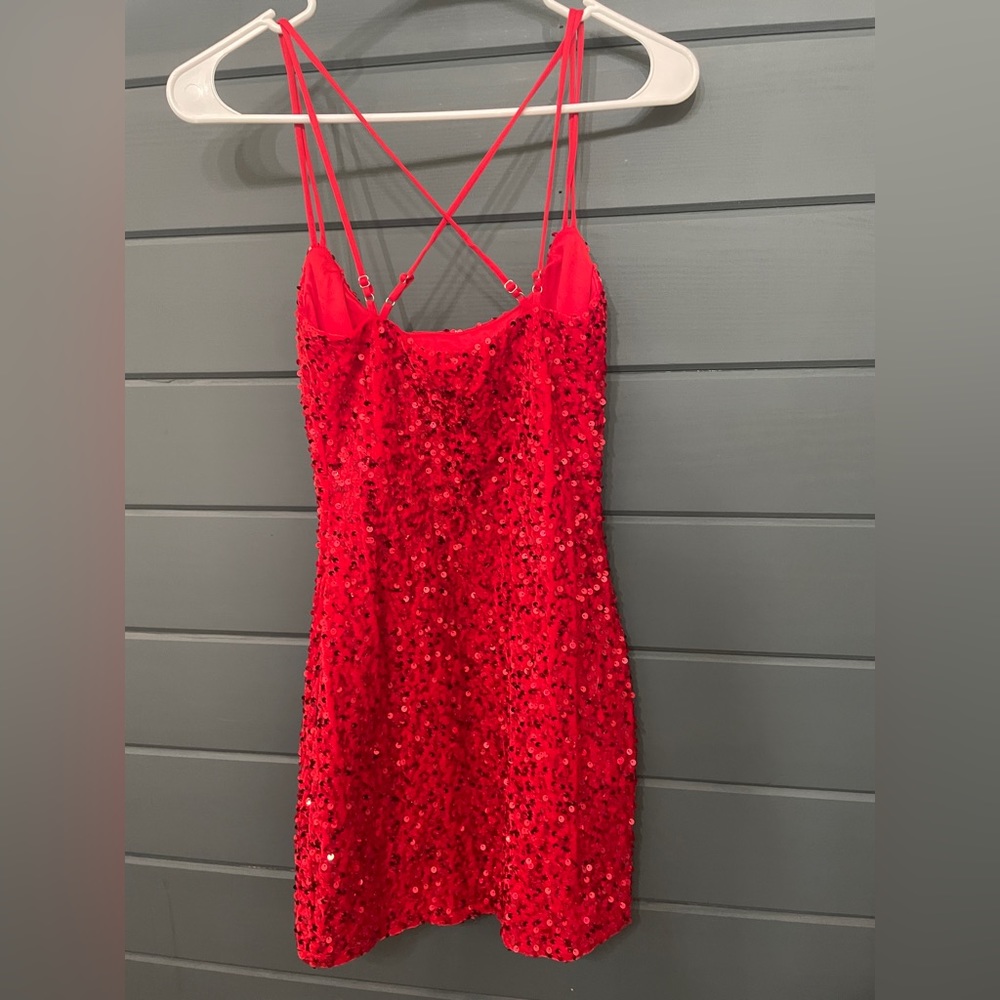 red sequin lucy in the sky dress